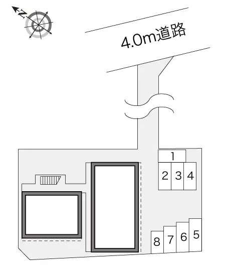 ★手数料０円★越谷市大間野町５丁目 月極駐車場